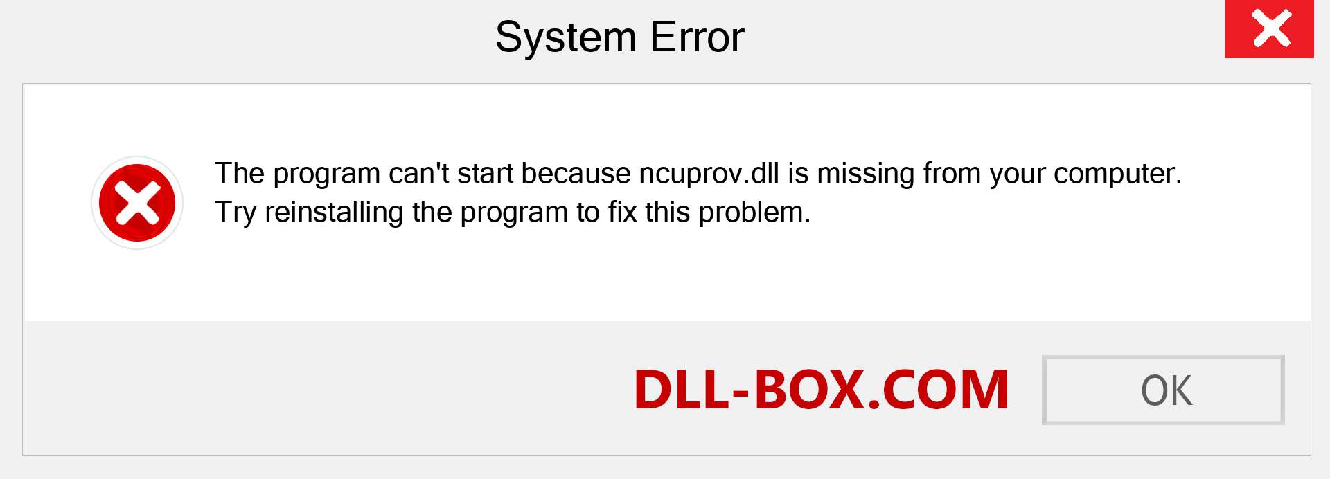  ncuprov.dll file is missing?. Download for Windows 7, 8, 10 - Fix  ncuprov dll Missing Error on Windows, photos, images