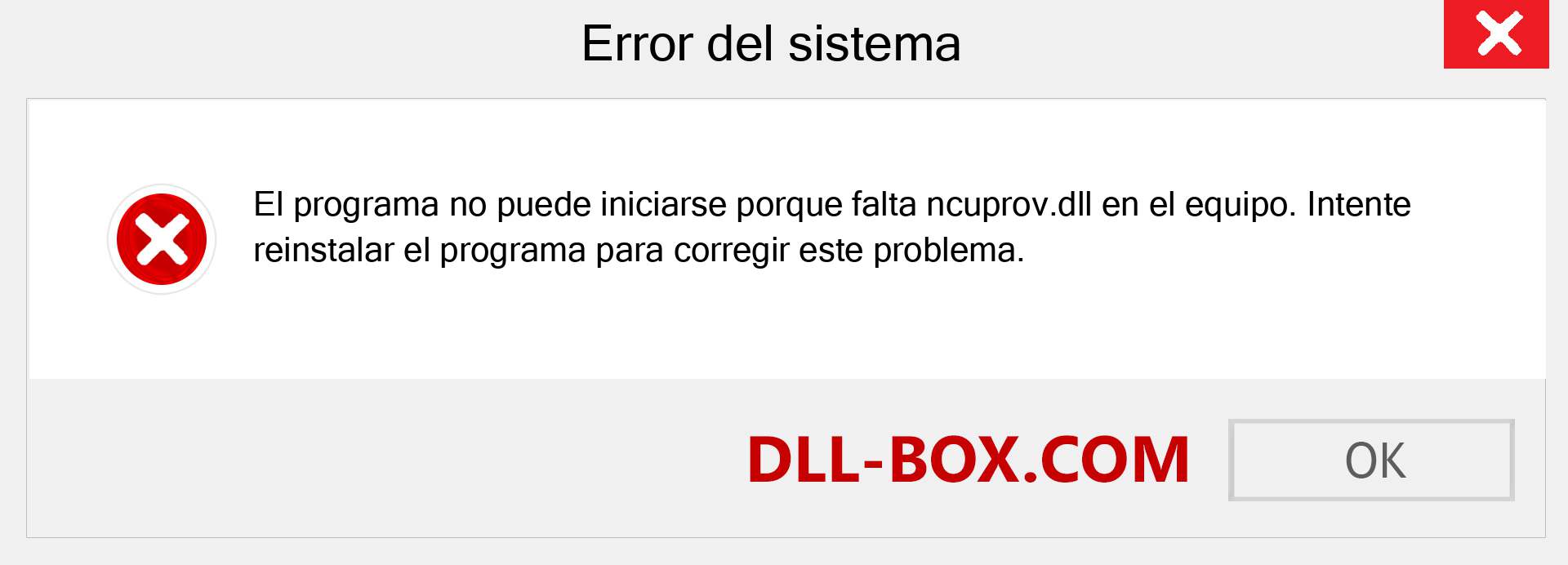 ¿Falta el archivo ncuprov.dll ?. Descargar para Windows 7, 8, 10 - Corregir ncuprov dll Missing Error en Windows, fotos, imágenes